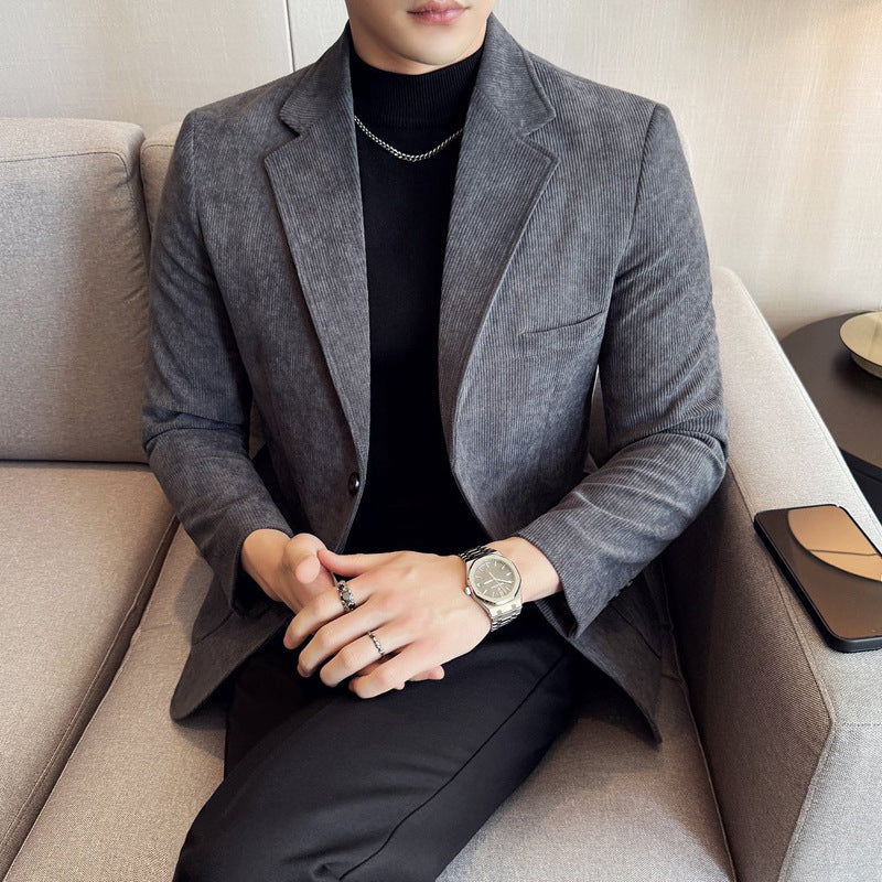 Corduroy Blazer für Herren – Frühlings-Herbstjacke – Bild 2 | LuxeStyle