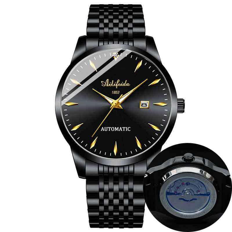 Quarz-Uhr mit transparentem Gehäuseboden – Bild 6 | LuxeStyle