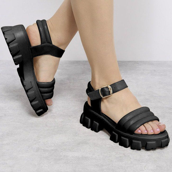 Sandalen mit Plattform und Schnallen – Bild 6 | LuxeStyle