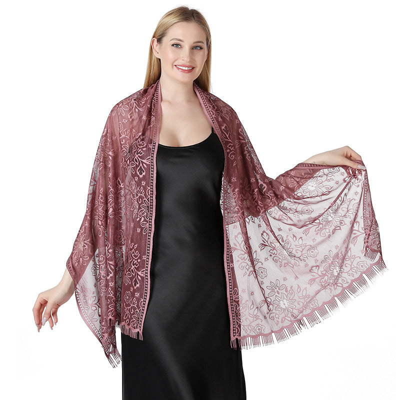 Geblümter Batik-Spitzenschal – Bild 16 | LuxeStyle