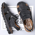 Herren Leder-Sandalen mit weicher Sohle