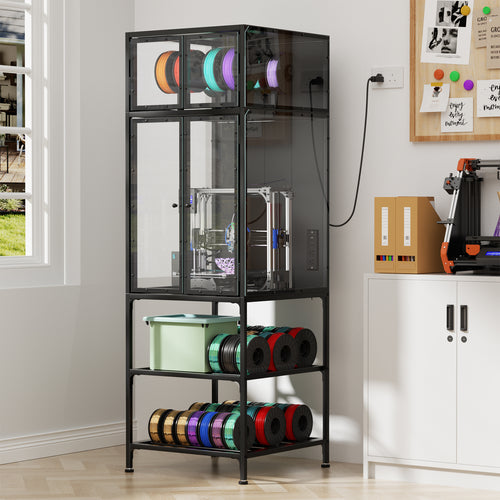 3D-Drucker-Schrank mit doppeltem Filament-Rack – Ansicht 2