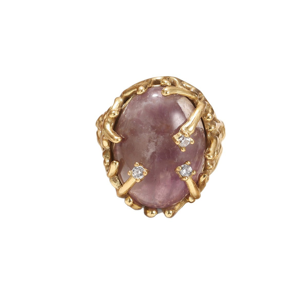 Verstellbarer Tigerauge-Ring für Damen
