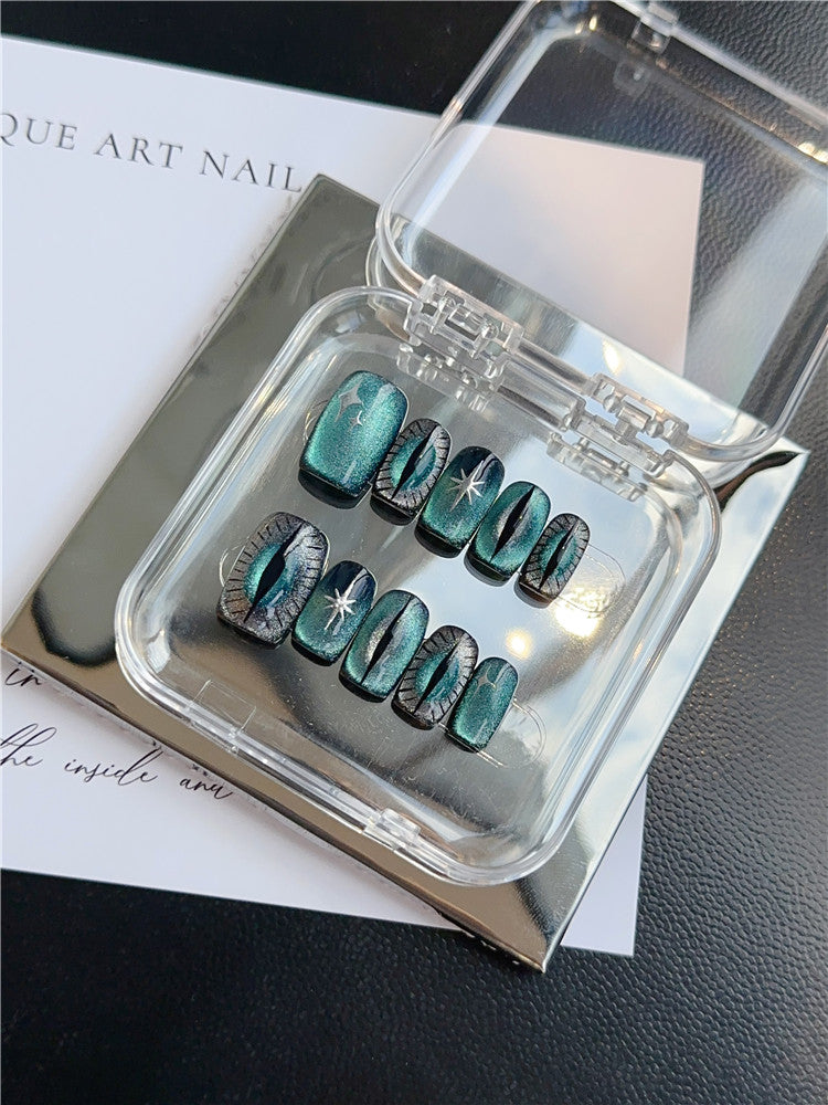 Cat's Eye Press-on Nägel Kurz – Bild 5 | LuxeStyle