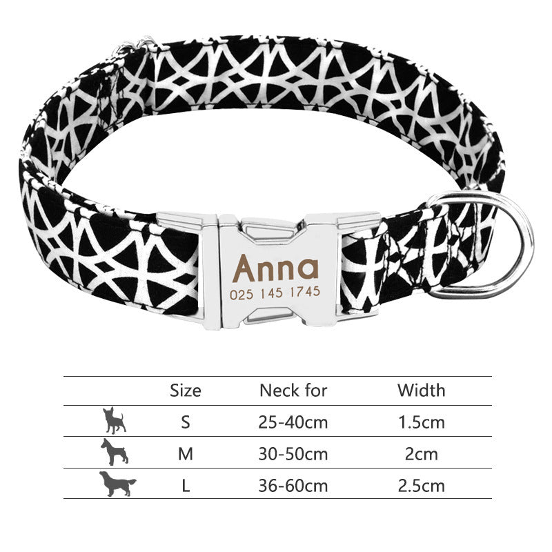 Personalisiertes Nylon-Halsband für Haustiere | LuxeStyle
