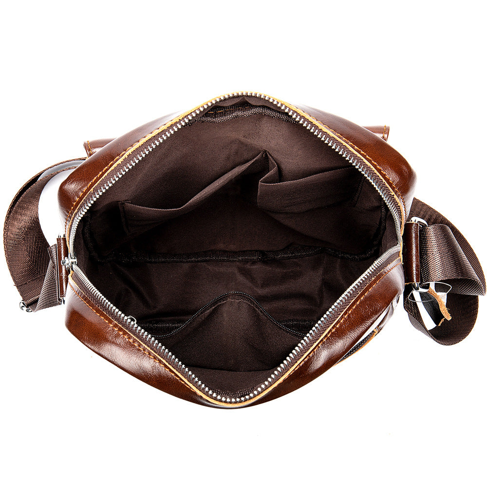 Männlicher Leder Messenger Beutel