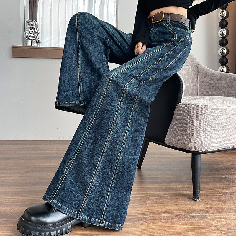 Fashionable Relaxed-Fit Wide-Leg Flare Pants