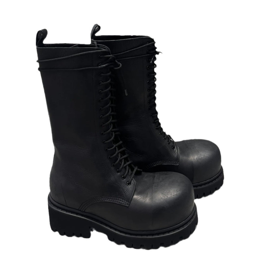 Chunky Mid-Calf Boots mit Plateau