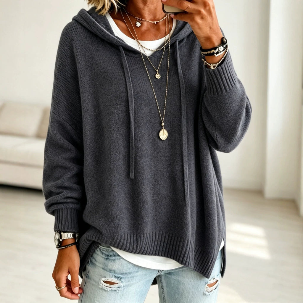 Langer Pullover mit lockerer Passform