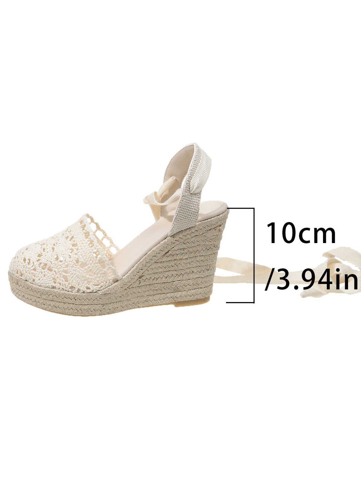 Keilsandalen aus Strohgeflecht mit Schnürung – Bild 19 | LuxeStyle