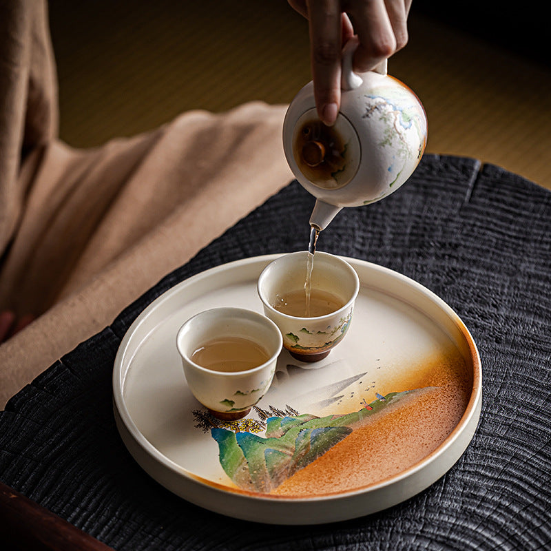 Keramik-Teeteller "Japanische Landschaft" | LuxeStyle