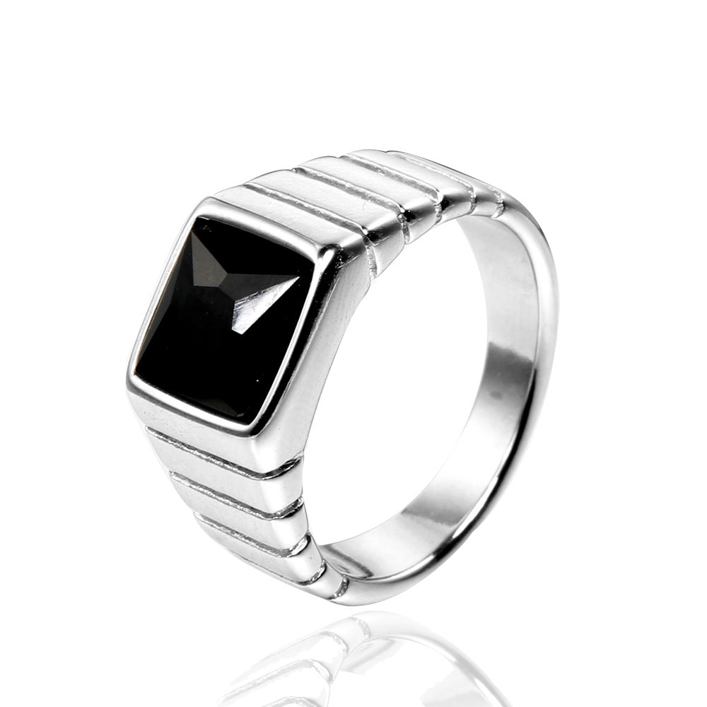 Unisex Retro Stein Ring