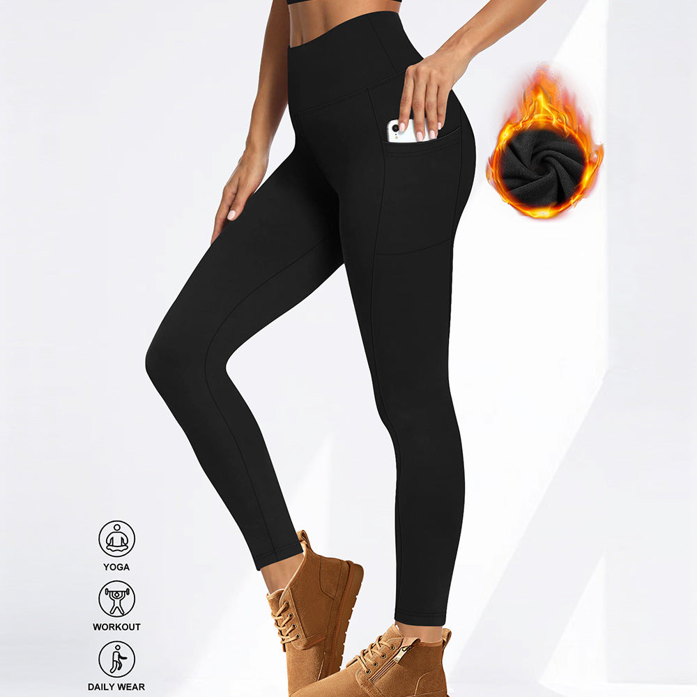 Warme Velour-Yoga-Hosen