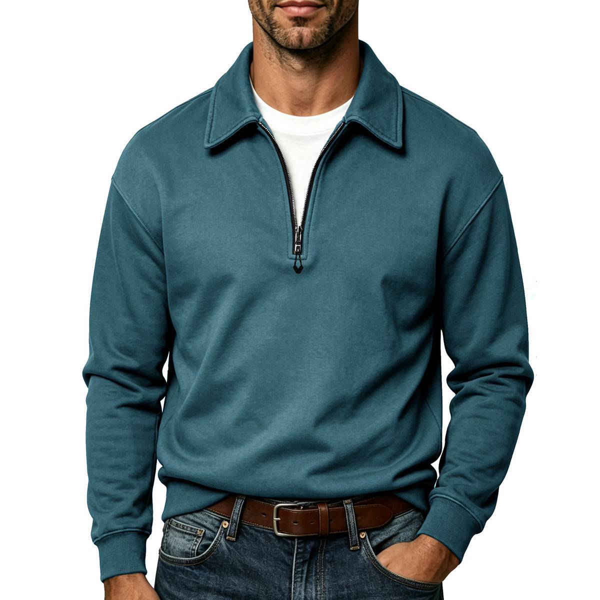 Herren Hoodie mit Reissverschluss – Bild 4 | LuxeStyle