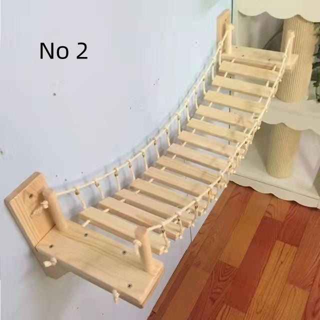 Xilan Kiefer Katzen-Hängebrücke mit Kletternest