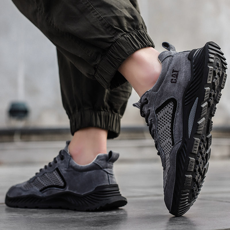 Atmungsaktiver Herren-Sneaker aus Mesh und Leder – Bild 17 | LuxeStyle