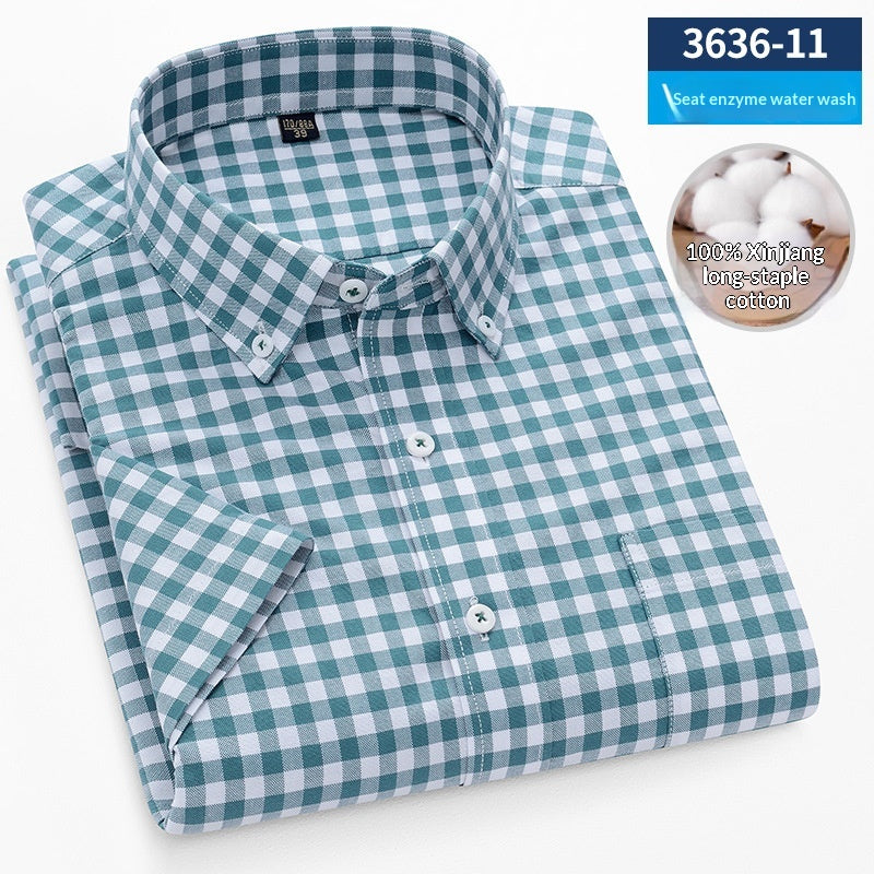 Herren Baumwollhemd mit Karomuster – Bild 1 | LuxeStyle