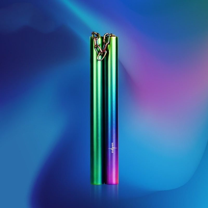 Nunchaku aus Edelstahl mit Farbverlauf