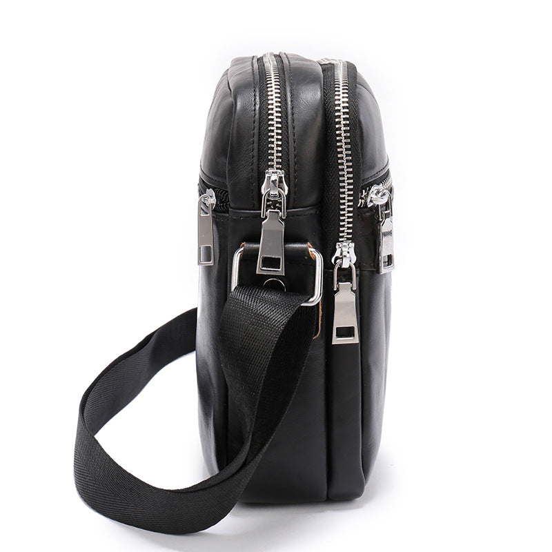 Echtes Leder Messenger-Tasche – Retro-Design – Bild 4 | LuxeStyle