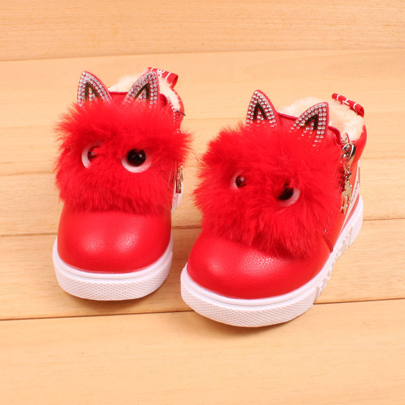 Rote Mädchenstiefel