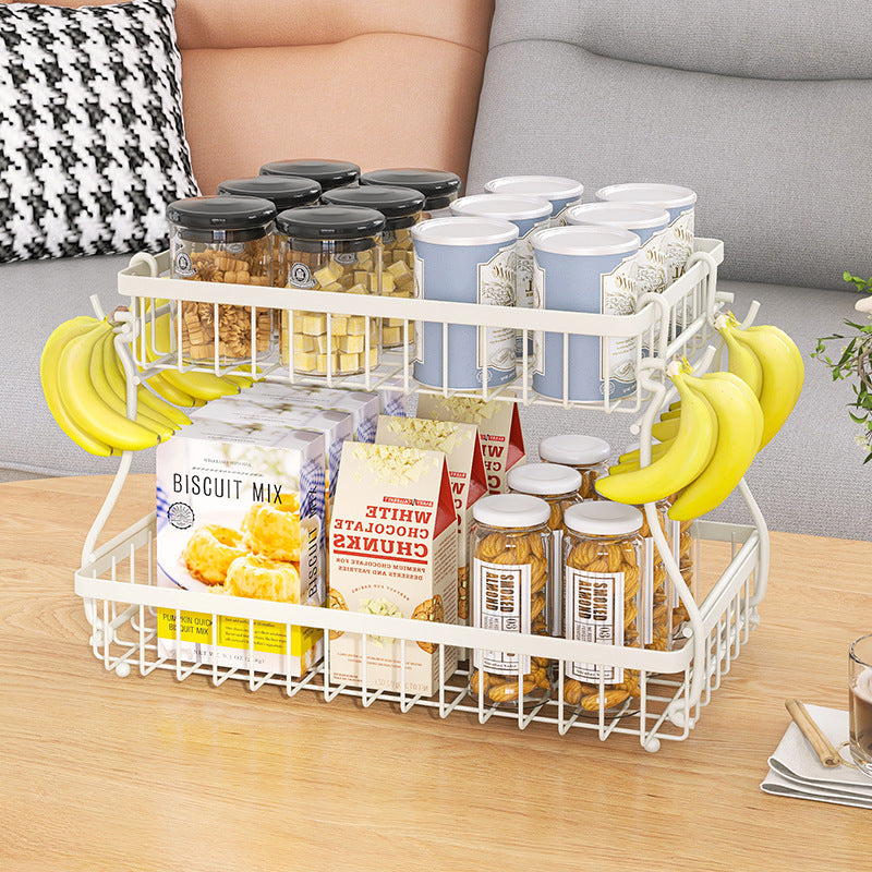 Doppelstöckiger Aufbewahrungskorb für Snacks & Früchte | LuxeStyle