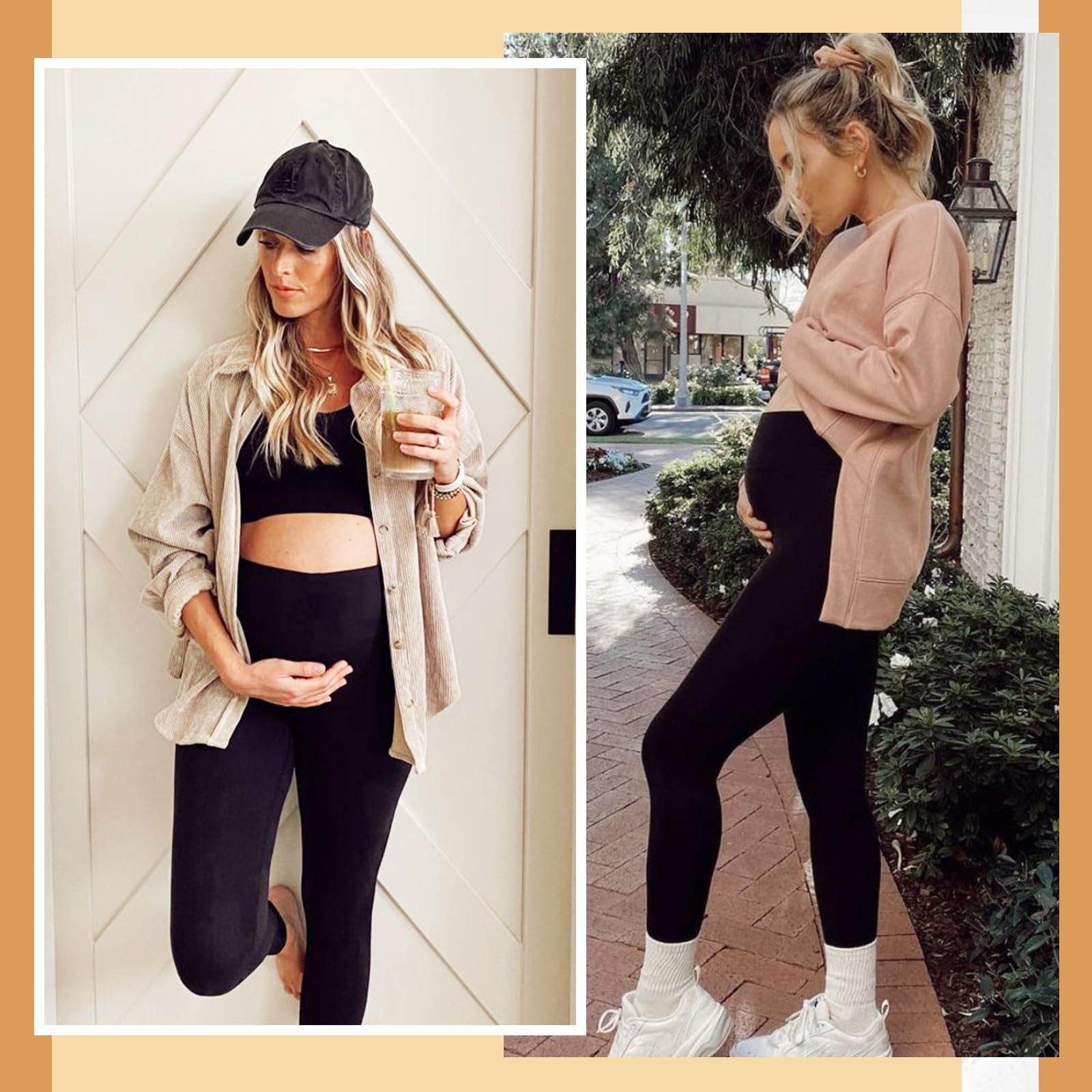 Gefütterte Leggings mit Bauchstütze