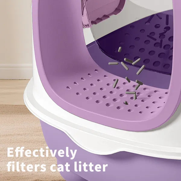 Klassische Katzentoilette, Lila
