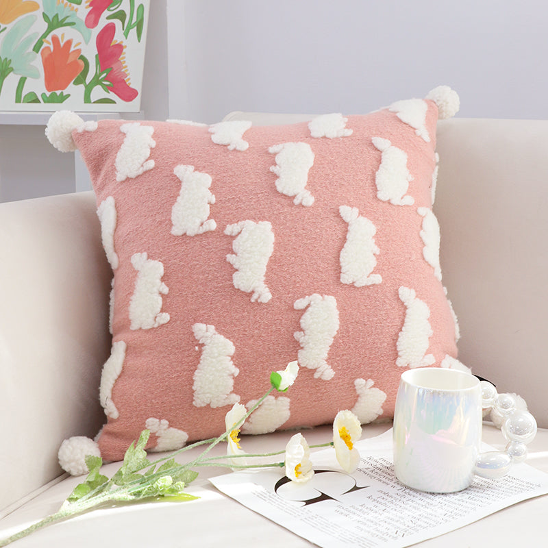 Plüsch-Kissenbezug mit Hasenmotiv – Bild 2 | LuxeStyle