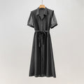 Jacquard-Seidenkleid mit A-Linie – Bild 1 | LuxeStyle
