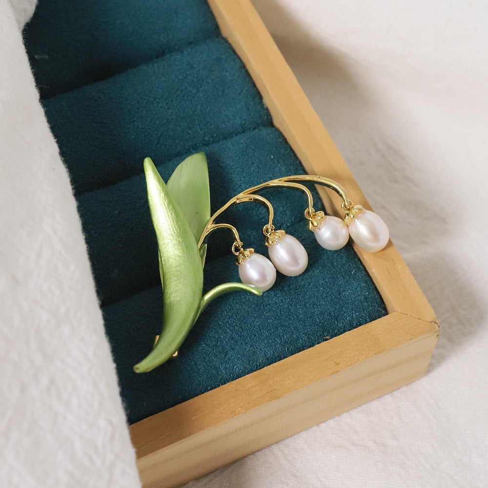 Lily of the Valley Kupferbrosche Grün – Bild 6 | LuxeStyle