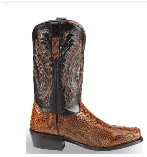 Herren Stiefel mit Stickerei und Patchwork
