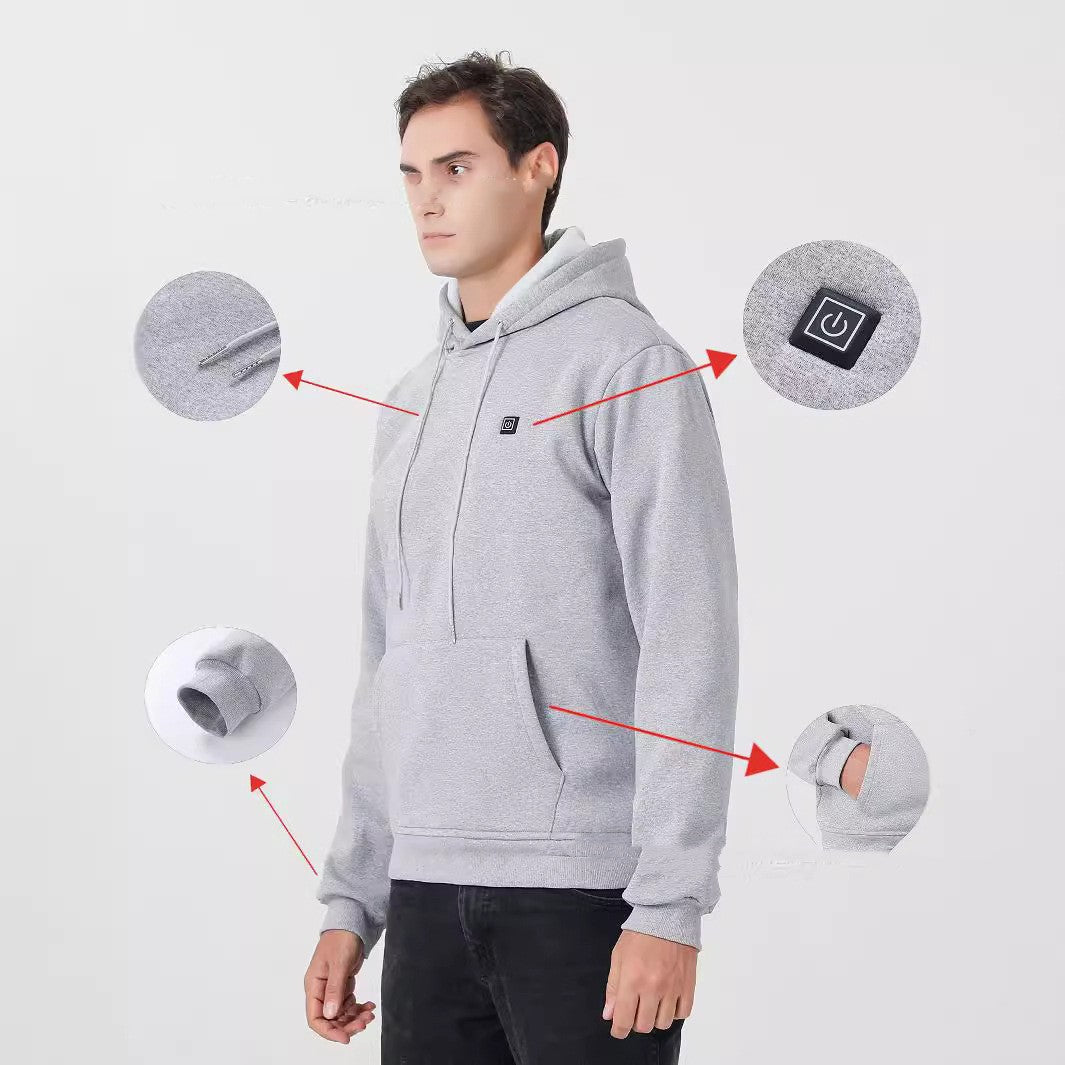 Beheizbarer Kapuzenpullover für Herren – Bild 6 | LuxeStyle