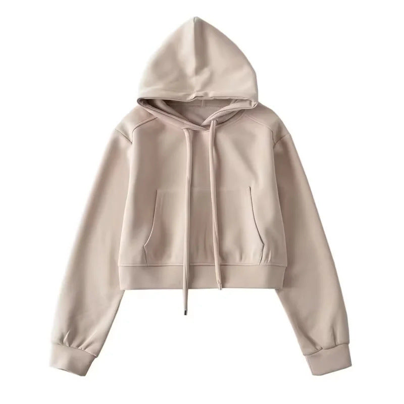 Kurzes Kapuzen-Sweatshirt für Damen