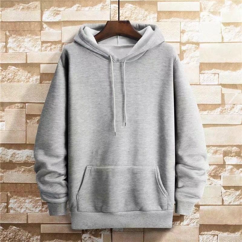 Unifarbenes Kapuzen-Sweatshirt