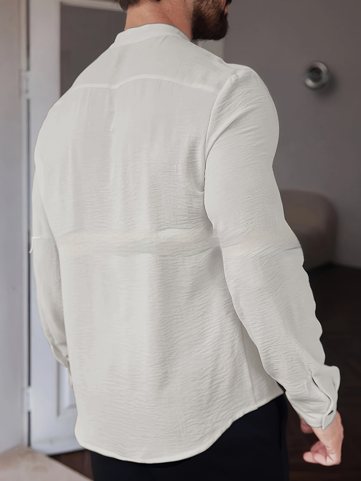 Langes Freizeit-Langarmshirt für Herren – Bild 3 | LuxeStyle