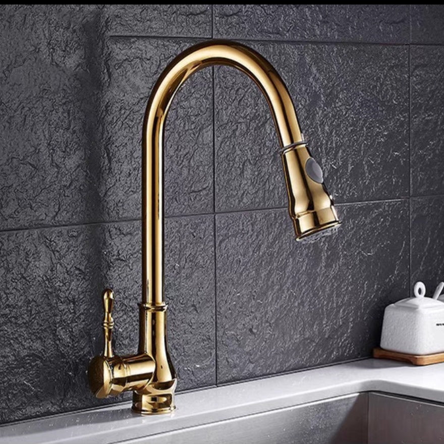Kupfer Wasserhahn ausziehbar für Küche und Bad – Bild 1 | LuxeStyle