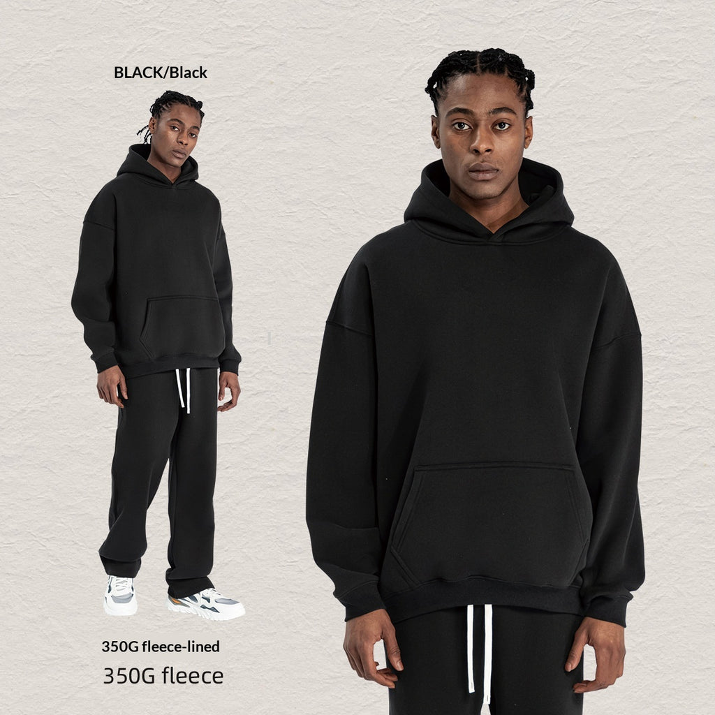 Kapuzen-Sweatshirt-Set, Fleece-gefüttert – Ansicht 4