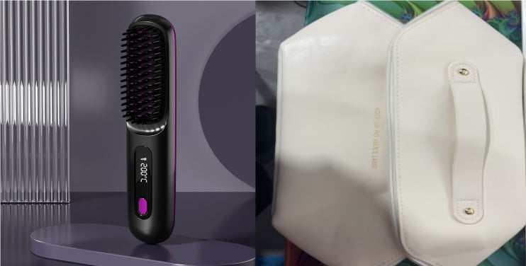 Kabellose 2-in-1 Glättbürste für schnelles Styling