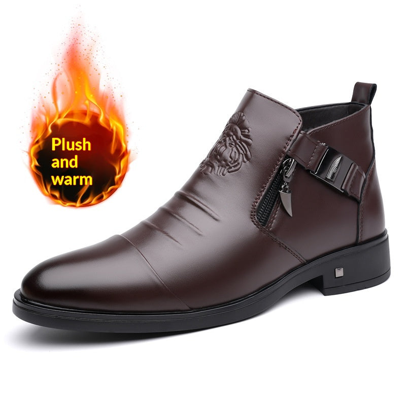 Retro-Ankle Boots mit Seitenketten