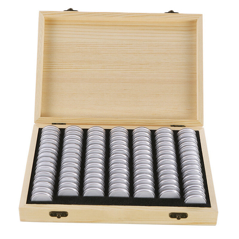 Münzsammlungsbox aus Holz