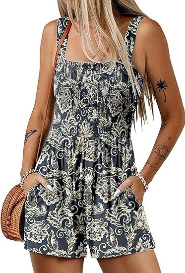 Damen Blumenprint Jumpsuit