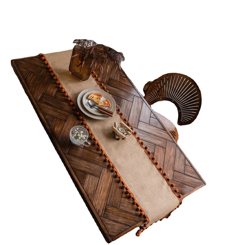 Jute-Tischläufer mit Quasten | LuxeStyle