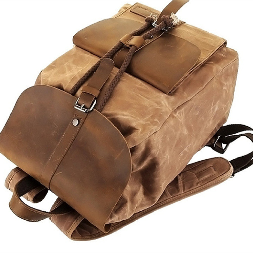 Wasserdichter Canvas-Rucksack im Retro-Stil