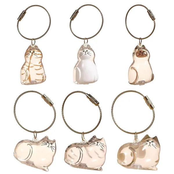 Katzenhaar-Gedenkanhänger-Set, 6-teilig