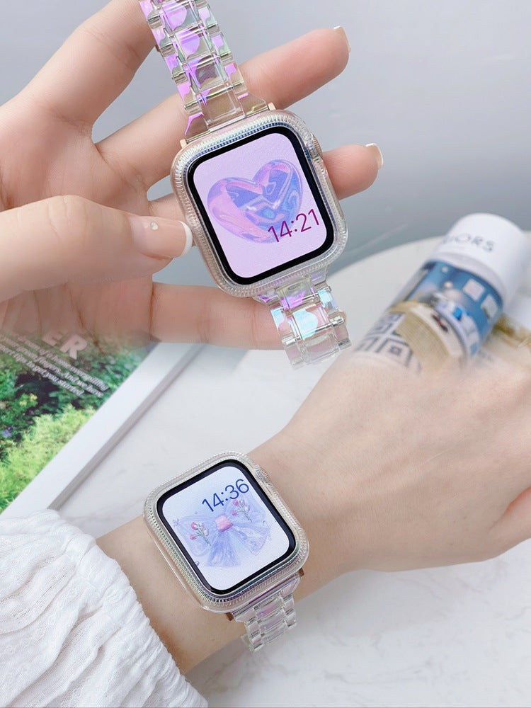 Smartwatch mit farbigem transparentem Armband – Bild 6 | LuxeStyle