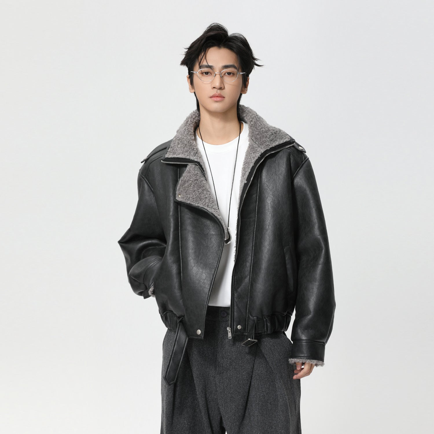 Gefütterte Winterjacke mit Umlegekragen – Ansicht 6