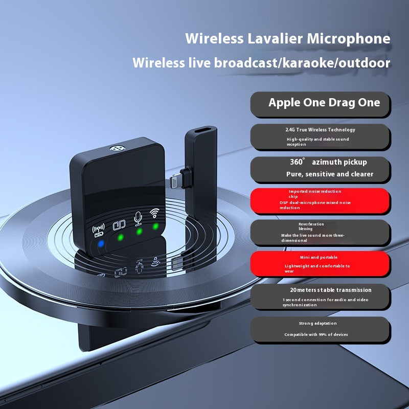 Kabelloses Bluetooth-Mikrofon mit Rauschunterdrückung