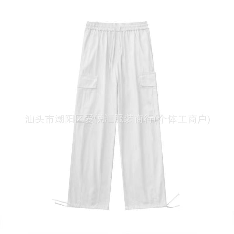 Bequeme Casual Gerade Leg Cargohose Mit Mehreren Taschen Und Elastisch