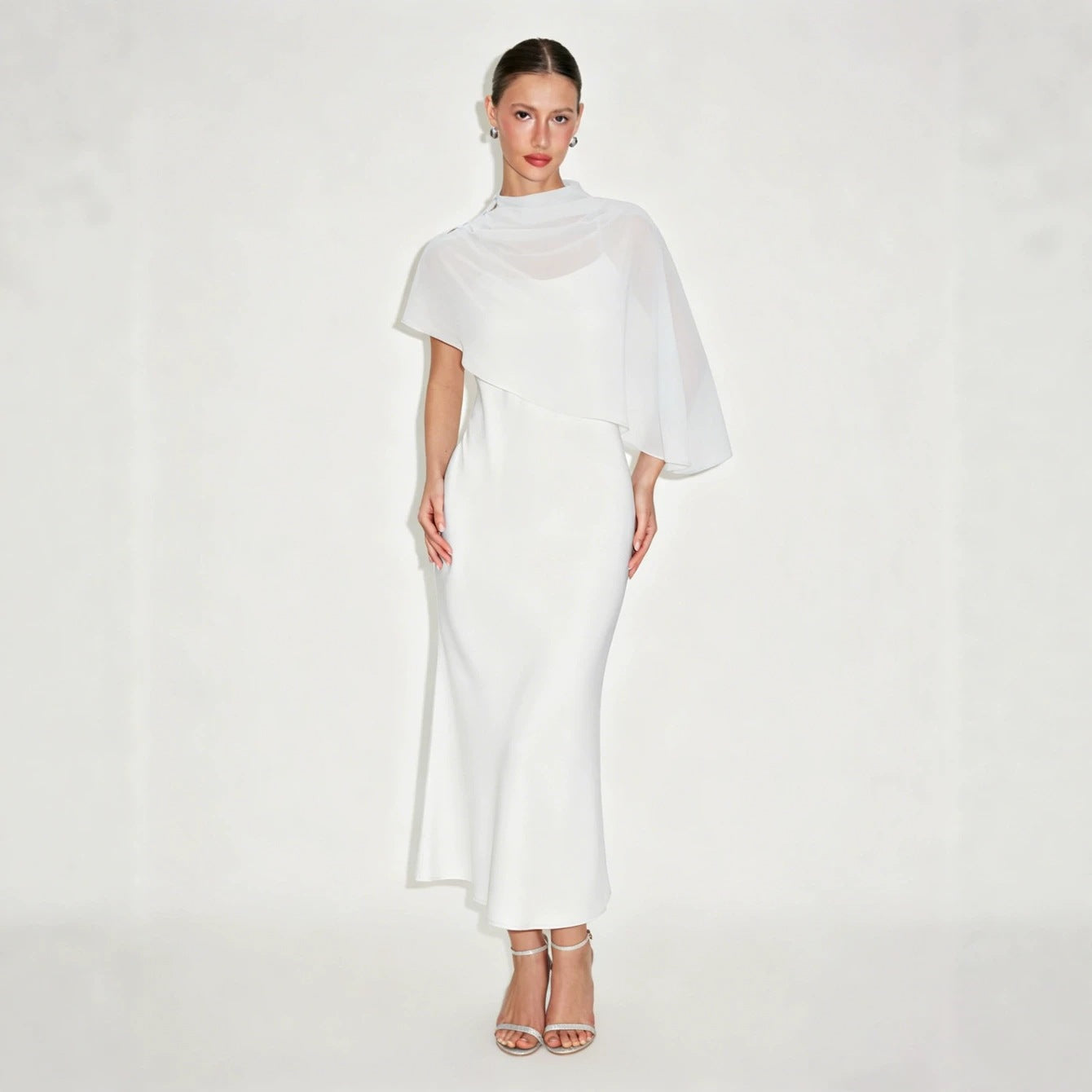 Leicht Luxus Schulterumhangkleid Damen
