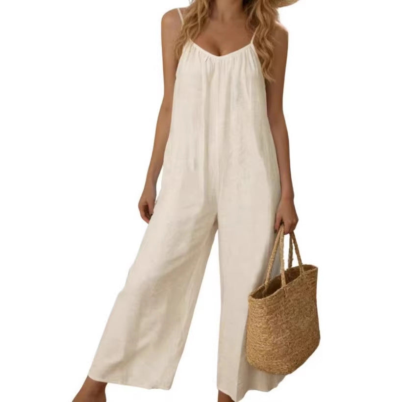 Jumpsuit mit verstellbaren Trägern und Taschen